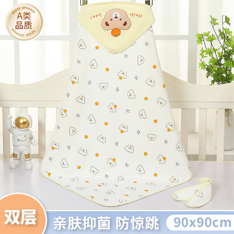 Newborn Wrap Sheet Type a Pure Cotton Baby Wrap Pure Cotton Kidsren's Quilt Cartoon Swaddling Wrap Baby Blanket