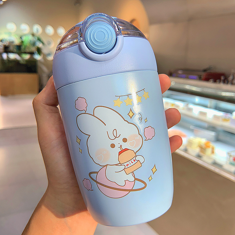 Cute Animal Printed Portable Straws Vacuum Flask display picture 5