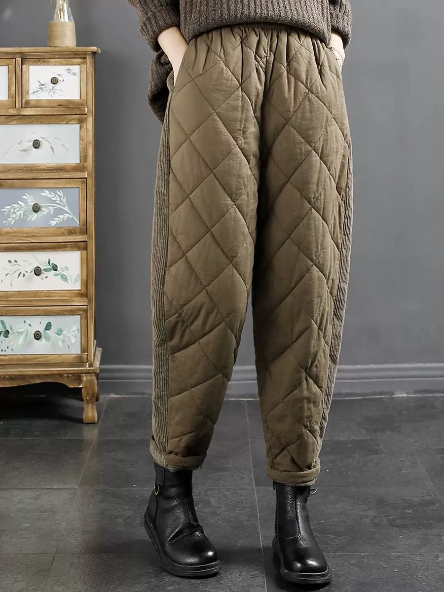 Dream An Pet Velvet Winter Windproof Keep-Warm Trousers, Quilted Padded Pants