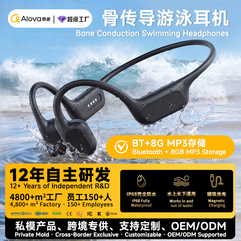 Cross-border bestseller G4 bone conduction Bluetooth earphones, professional underwater waterproof swimming earphones, cycling and running sports earphones Cross-border bestseller G4 bone conduction Bluetooth earphones, professional underwater waterproof swimming earphones, cycling and running sports earphones