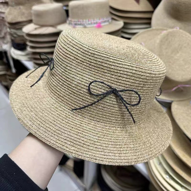 Hepburn Style Raffia Straw Sun Hat For Women Elegant Vintage Design_voghion.com