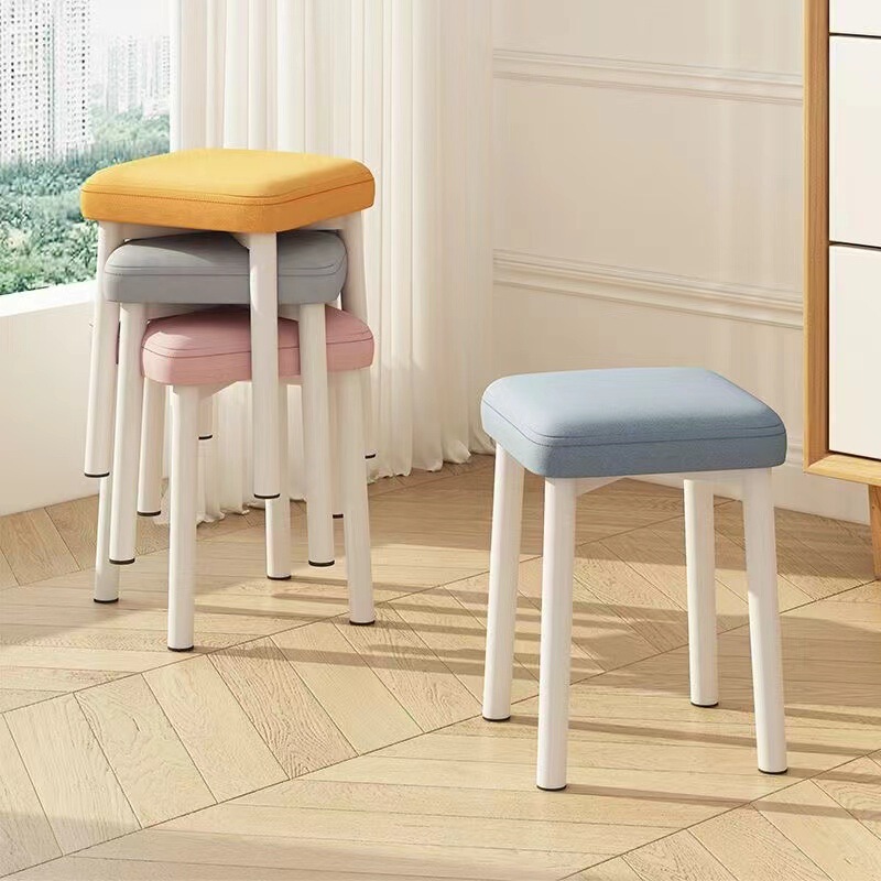 Stool Household Stackable Square Stool Modern Simple Nordic Dining Chair Internet Celebrity Small Bench Round Stool Dining Table Chair for Spare