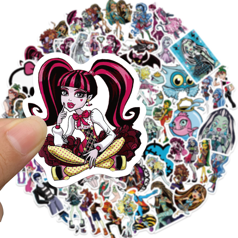 70 American TV series Monster High School de dibujos animados de graffiti pegatinas equipaje scooter taza de agua ordenador teléfono móvil pegatinas decorativas