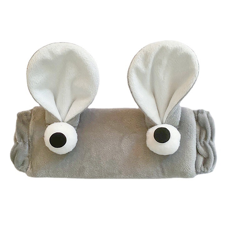 Ojos grandes orejas de conejo cara linda lavado diadema Placa de borde ancho diadema felpa dulce tocado accesorios para el cabello gato