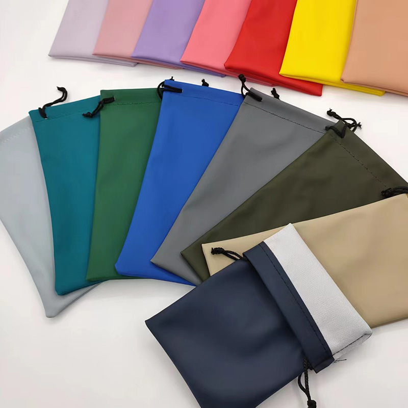 Bolsa para gafas con acabado mate, bolsa de almacenamiento para gafas a prueba de polvo, bolsa de almacenamiento con cordón de colores, gafas de sol, bolsa para gafas de miopía