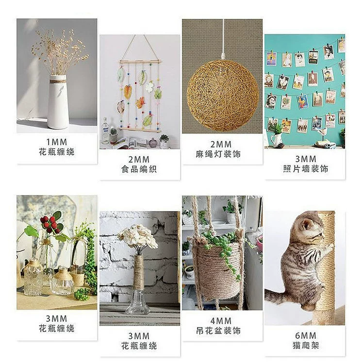 Хендмейд верёвка из конопли для DIY, лоток для когтеточки, привязка верёвки, декоративная упаковка, джутовая верёвка