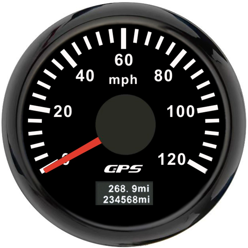 52мм указатель GPS спид терминал Mileter Mileter Mileter 0-30/60/80/120/200MPH Цветная подсветка часы