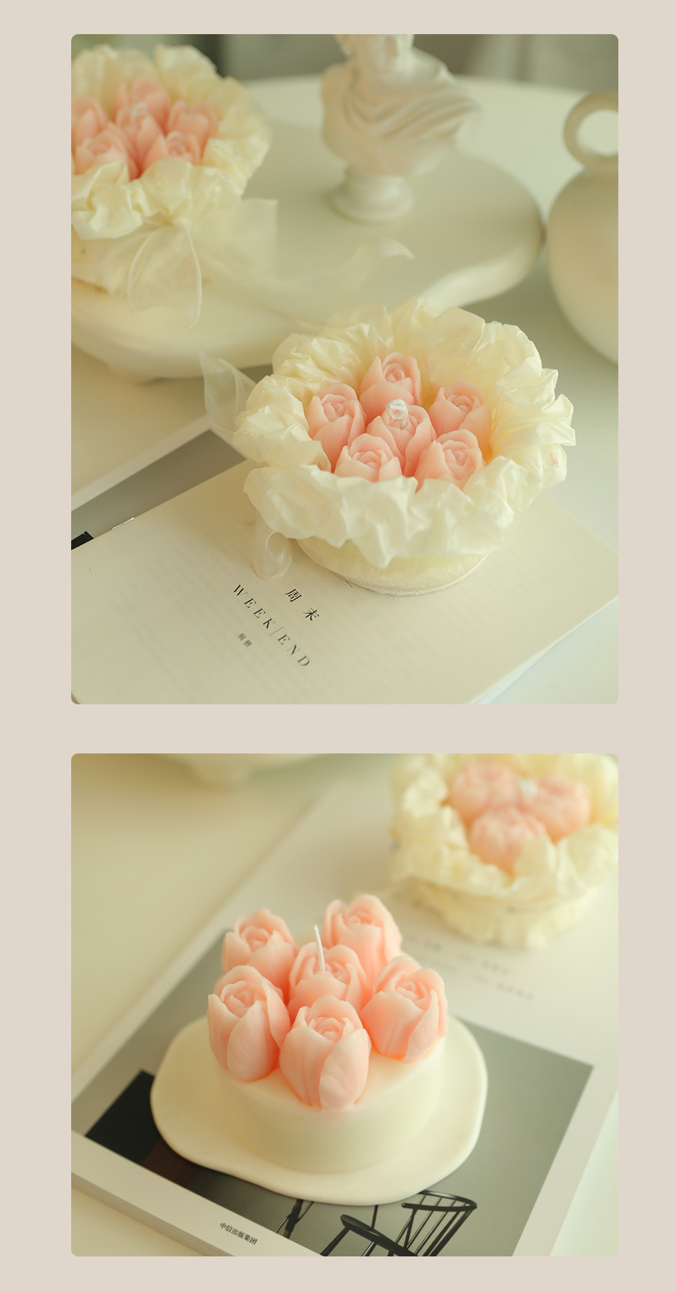 Casual Flower Soybean Mixed Wax Candle display picture 2
