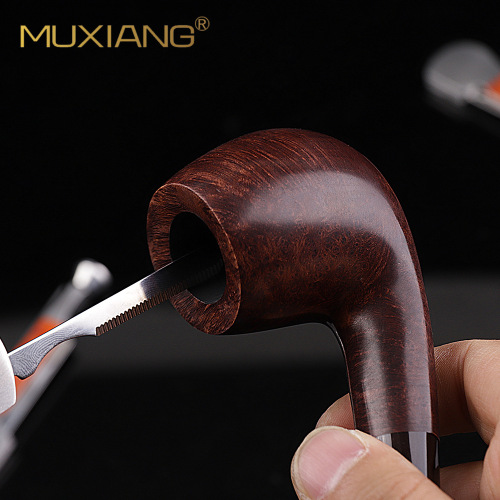 Woody mahogany tobacco knife pressure stick multi-functional needle scraper accessories stainless steel three-in-one pipe tools wholesale