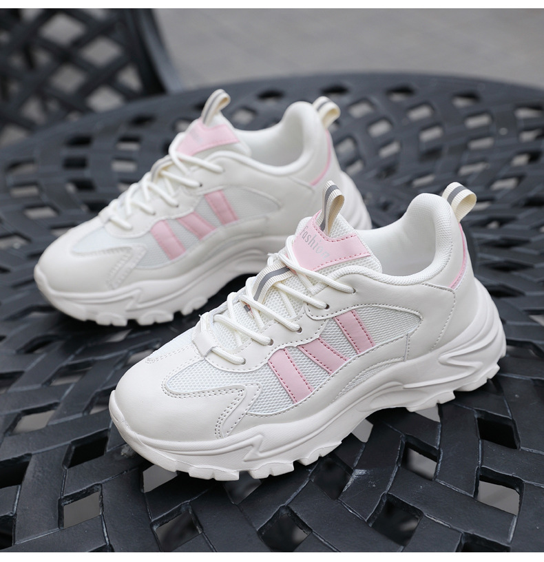 Scarpe da tennis da donna Scarpe da passeggio Scarpe in pelle Scarpe da ginnastica Scarpe da ginnastica sintetiche in mesh facili da pulire_voghion.com