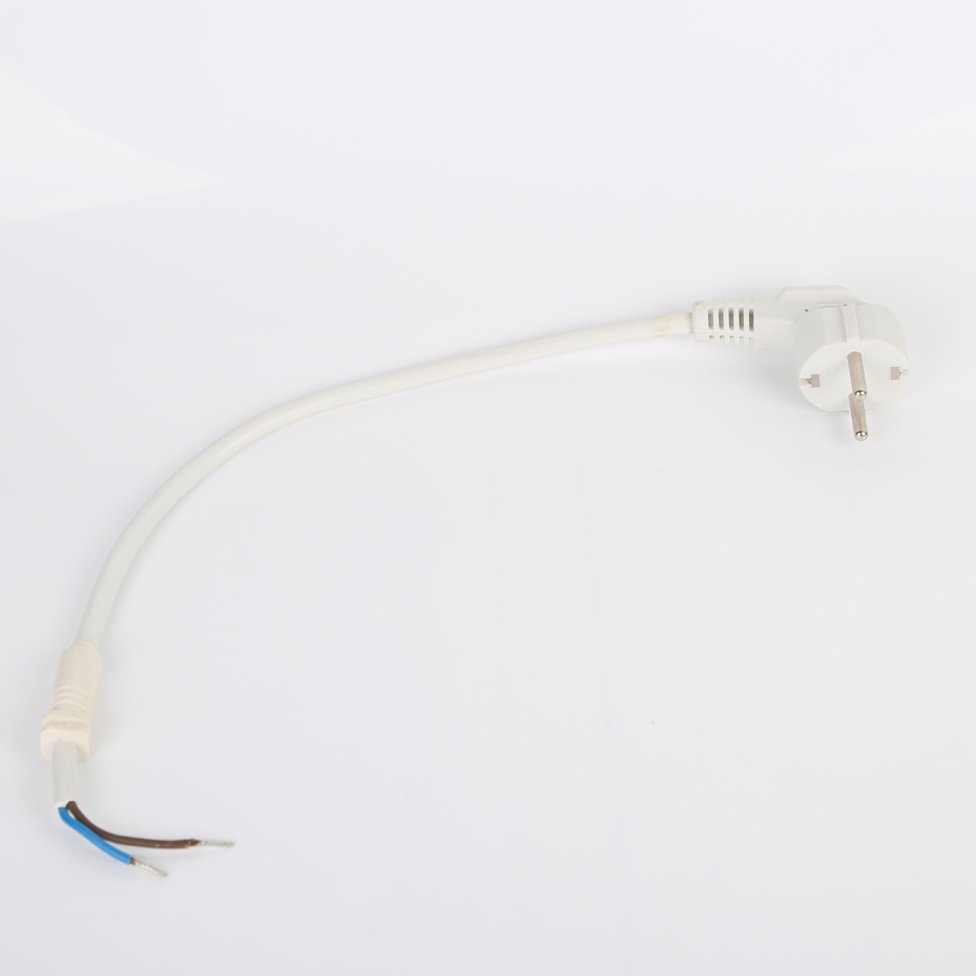 韩国两芯弯头电源线适用于Type F手机充电器冰箱电线