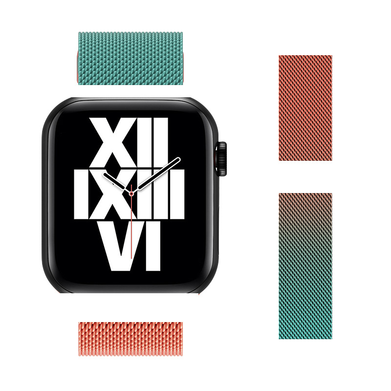 Adecuado para Apple reloj de Milan agradable iwatch1-9 generación SE correa de hebilla magnética de acero inoxidable