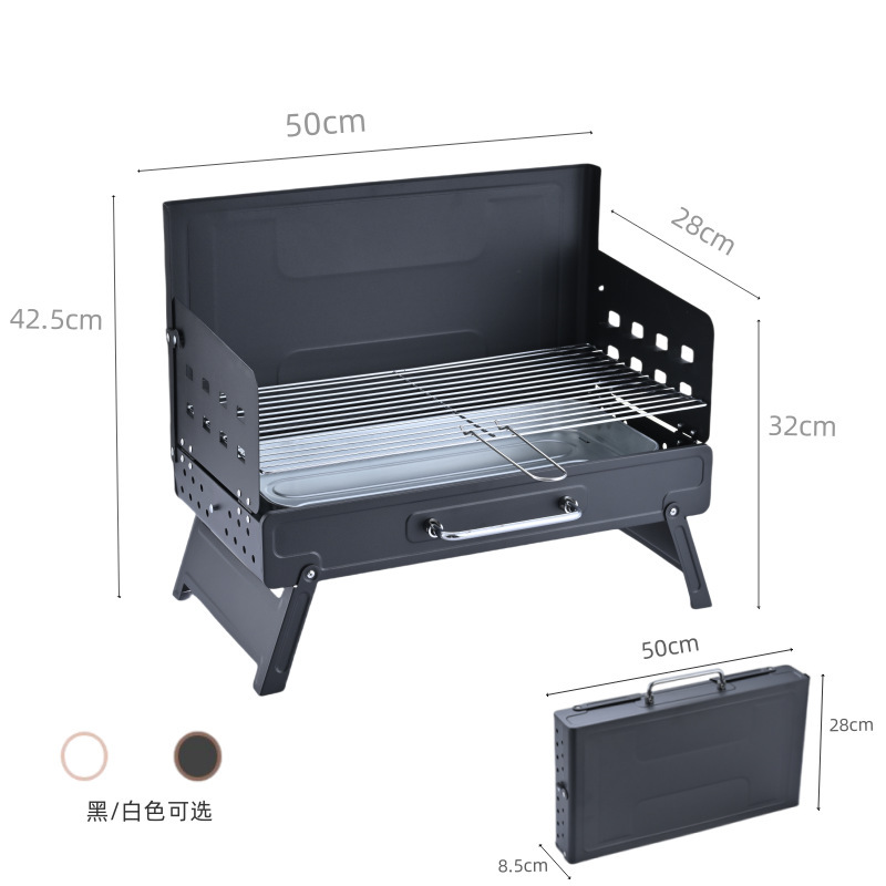 ポータブル木炭屋外折りたたみバーベキューコンロキャンプ家庭用ボックスオーブンバーベキューグリル屋台バーベキューグリル|undefined
