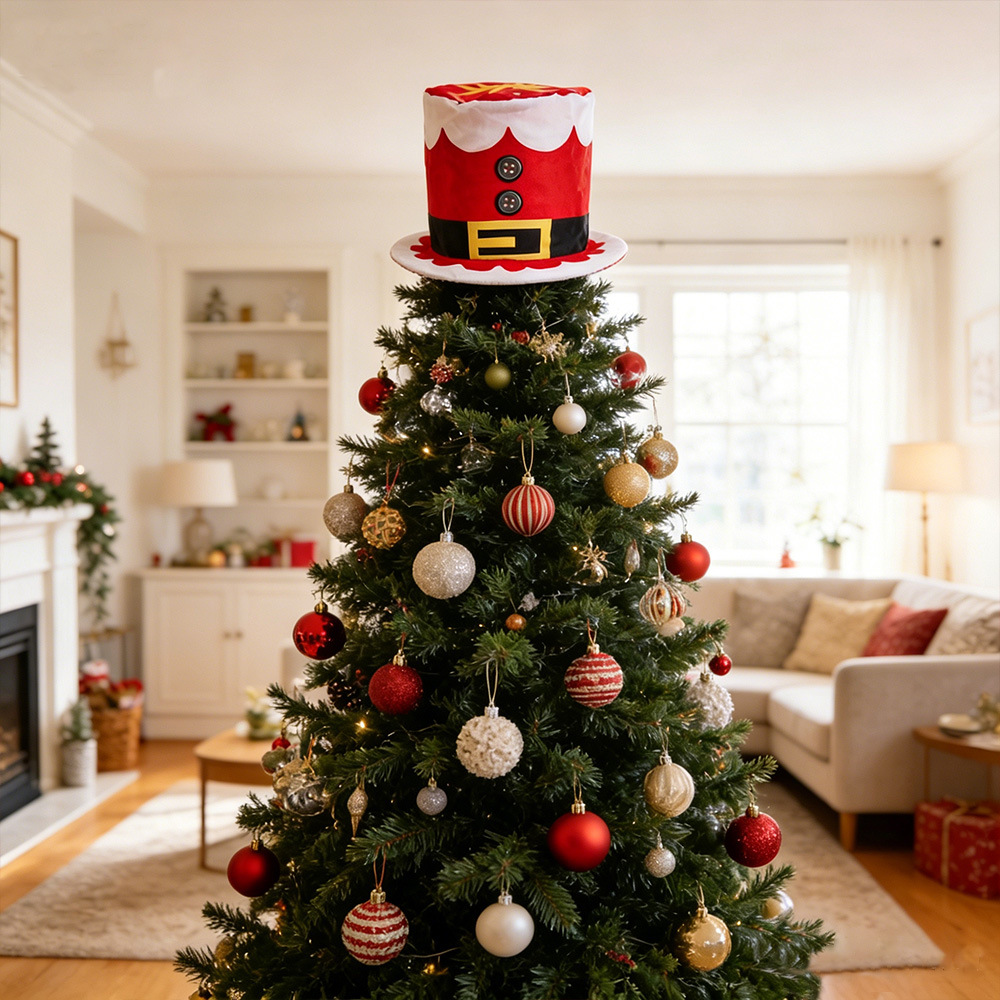 Nuevo sombrero de Navidad transfronterizo de EE.UU. Tío Sam sombrero navideño accesorios de decoración de dibujos animados para niños sombrero alto sombrero superior image 5