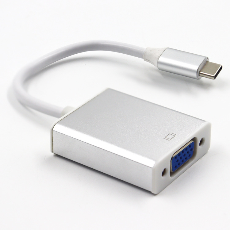 USB 3.1 TYPE-C 转VGA高清数据线笔记本电脑3.1转VGA显示器连接线