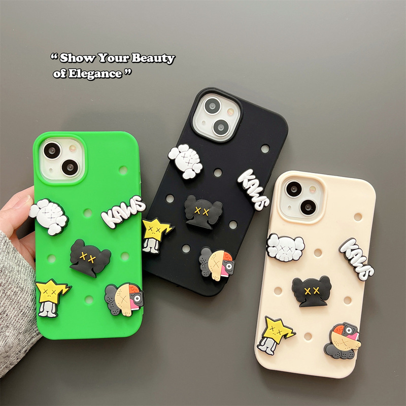 KAWS Sesame Street hole shell DIY applicable for iPhone14pro max Apple 12 phone case 13 soft silicone 11