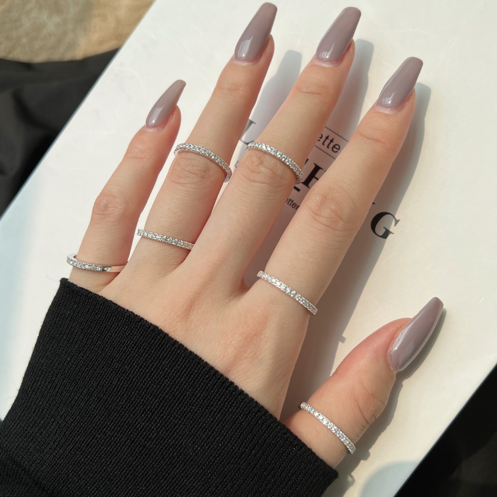 5, 6, 9 Ring Size 925 Sterling Silver Zircon Geometric Rings