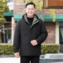 男士可拆卸帽领羽绒服高绒含量智暖防风袖口保暖双穿简约休闲外套