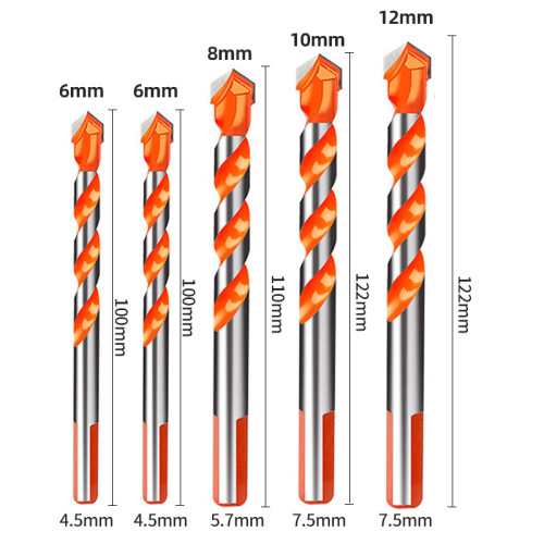 5-piece set of overlord drill bits triangle marble concrete glass tile wall home decoration drilling drill bit