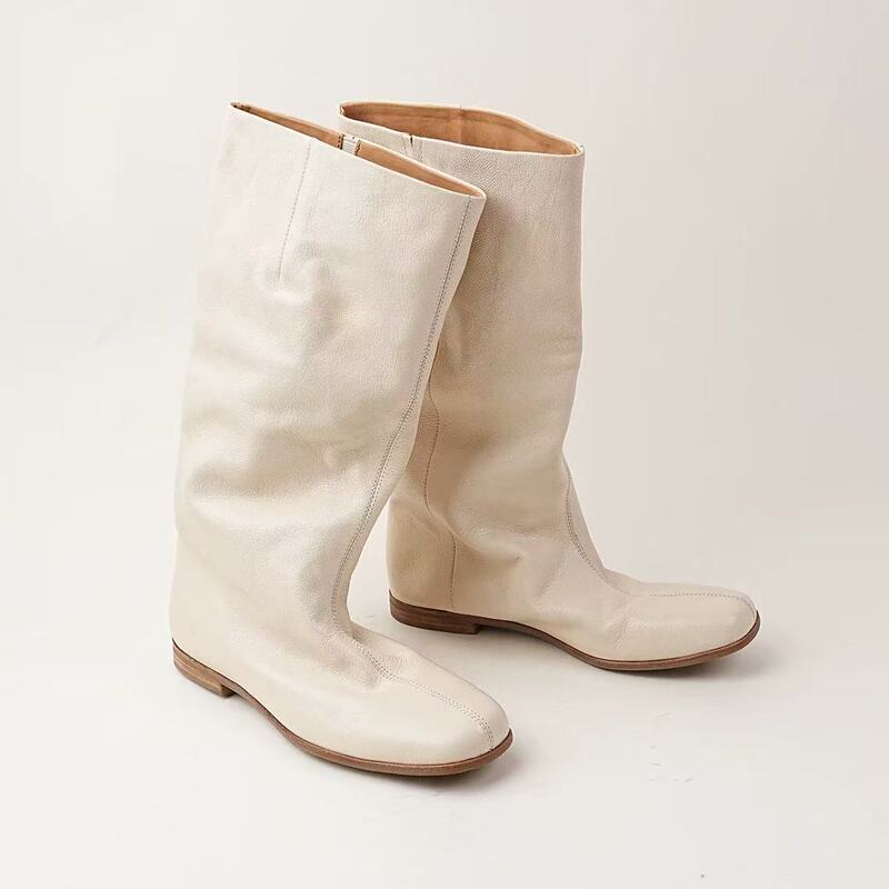Shoe Master Black Soft Leather Women's Boots 2025 New Autumn/Winter Full Cowhide Long Knight Boots Women's Flat High Boots Shoe Master Black Soft Leather Women's Boots 2025 New Autumn/Winter Full Cowhide Long Knight Boots Women's Flat High Boots