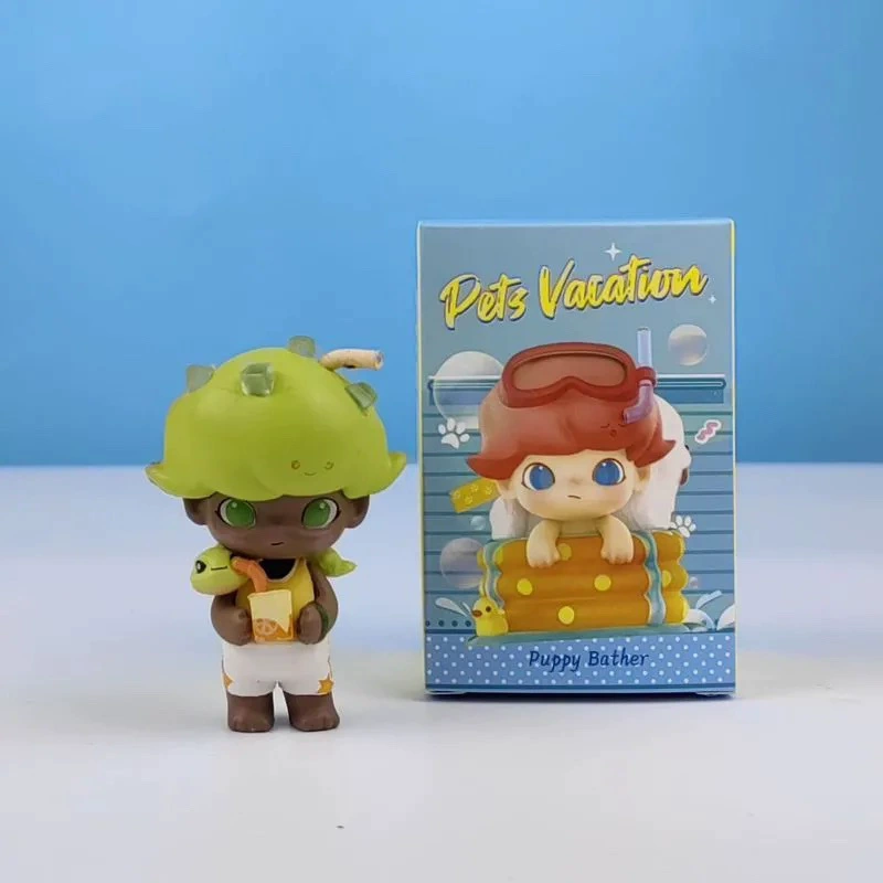 Pop Mart блайнд-бокс Dimoo Pet Holiday серия, фигурка-автомобиль, украшение, подарочная кукла в блайнд-боксе