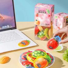 博翔3D蒟蒻果冻什锦味盒装384g休闲夏季果味儿童零食解馋小吃批发