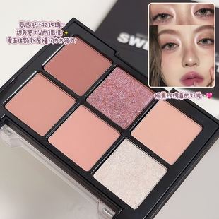 SWEETMINT six-color eyeshadow plate daily Korean style versatile makeup low saturation multifunctional integrated eyeshadow plate