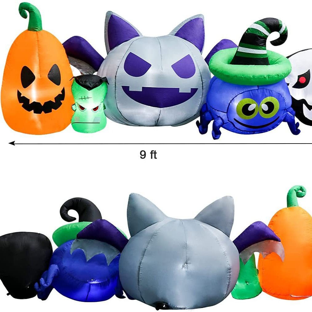 Cruzar la frontera de Halloween inflable calabaza cráneo cinco monstruo inflable MODELO DE Halloween patio interior y exterior inflable modelo Decoración