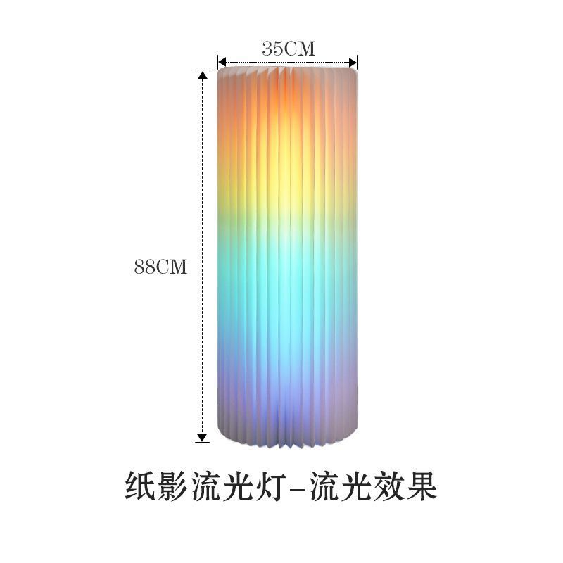 萤火之灯纸影流光灯直播背景装饰折叠圆柱纸质摆件罗马柱装饰摆件|undefined