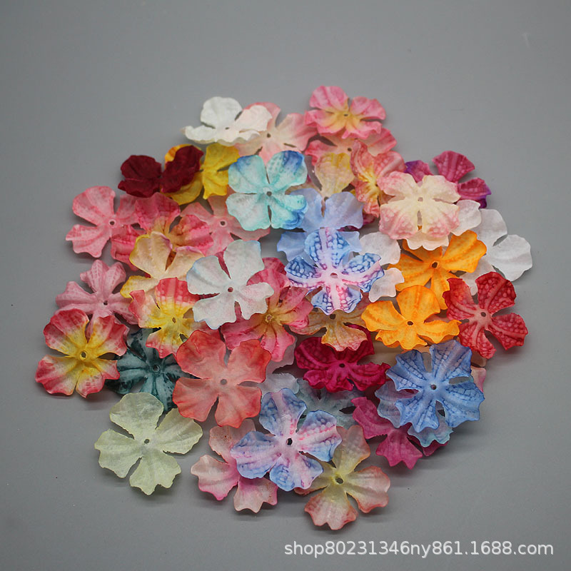 Simulated Burned Hydrangea Flower Pieces Fresh Silk Flower Headwear Hairpin Flower Decoration Fake Flower Shooting Props diy Handmade Material