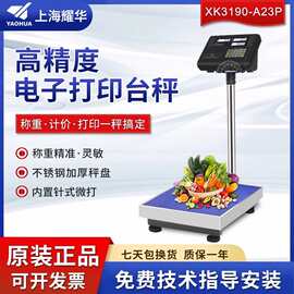 上海耀华XK3190-A23P针式打印称重仪表电子秤100kg计价打印秤
