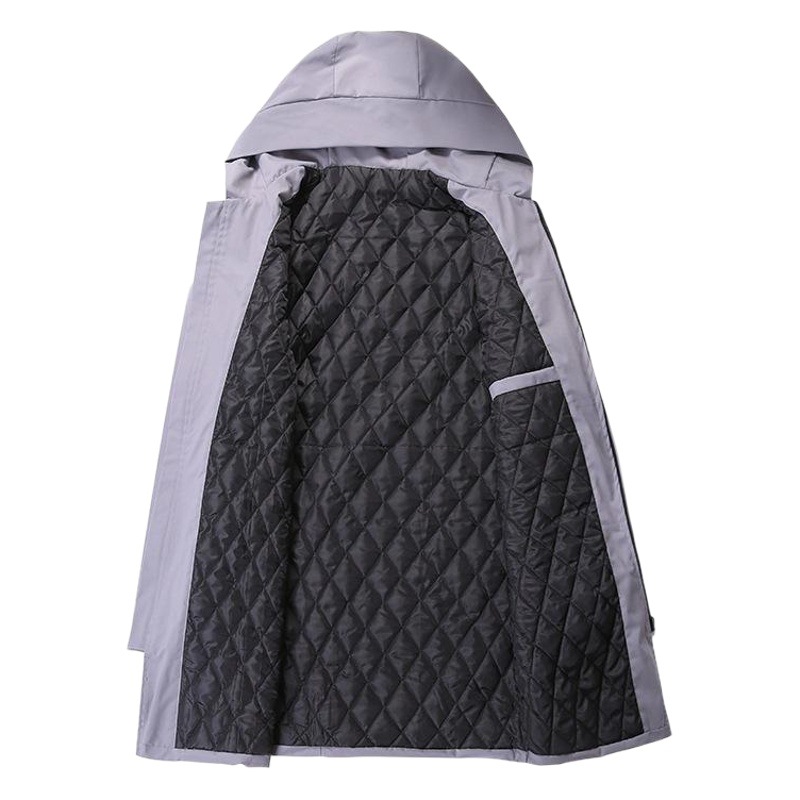 Chaqueta acolchada de algodón de invierno para hombres Youth Plus size suelta casual abrigo de longitud media moda con capucha engrosada abrigo de algodón acolchado ropa de hombre