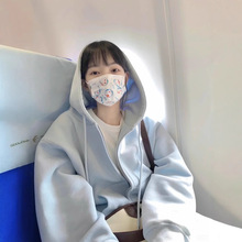 山东即墨卫衣外套女春秋2025新款早秋连帽开衫韩系小个子拉链上衣