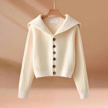 美式复古开衫针织毛衣外套套装女2025春夏小众宽松牛仔裤背带裤