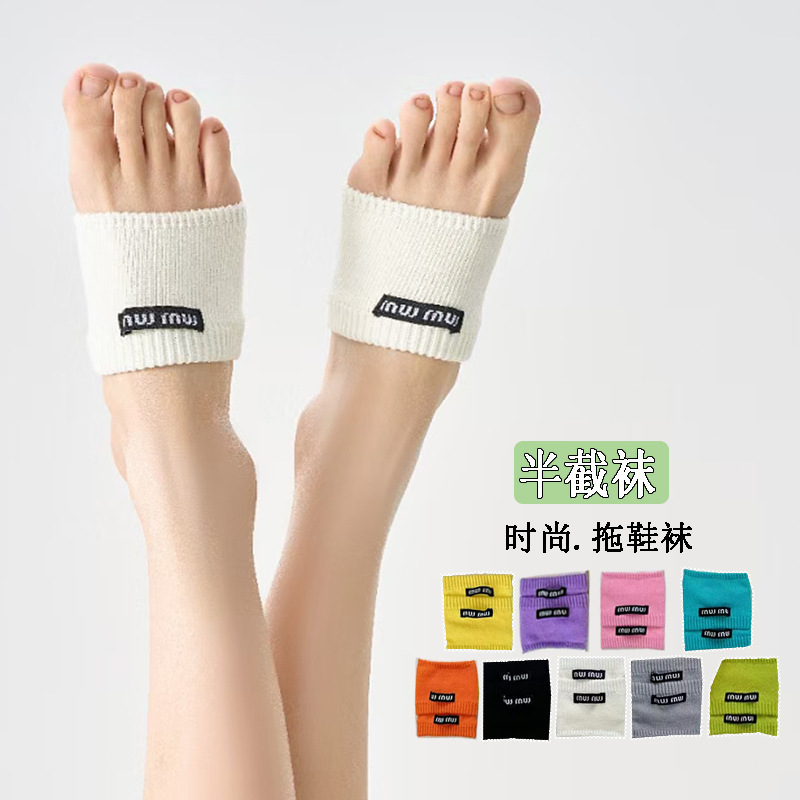 Japanese-Style Spring and Summer Thin Half-Foot Socks for Women, Runway-Inspired Hot Girl Style, Non-Slip, Suitable for Pairing with Flip-Flops, Arch Socks