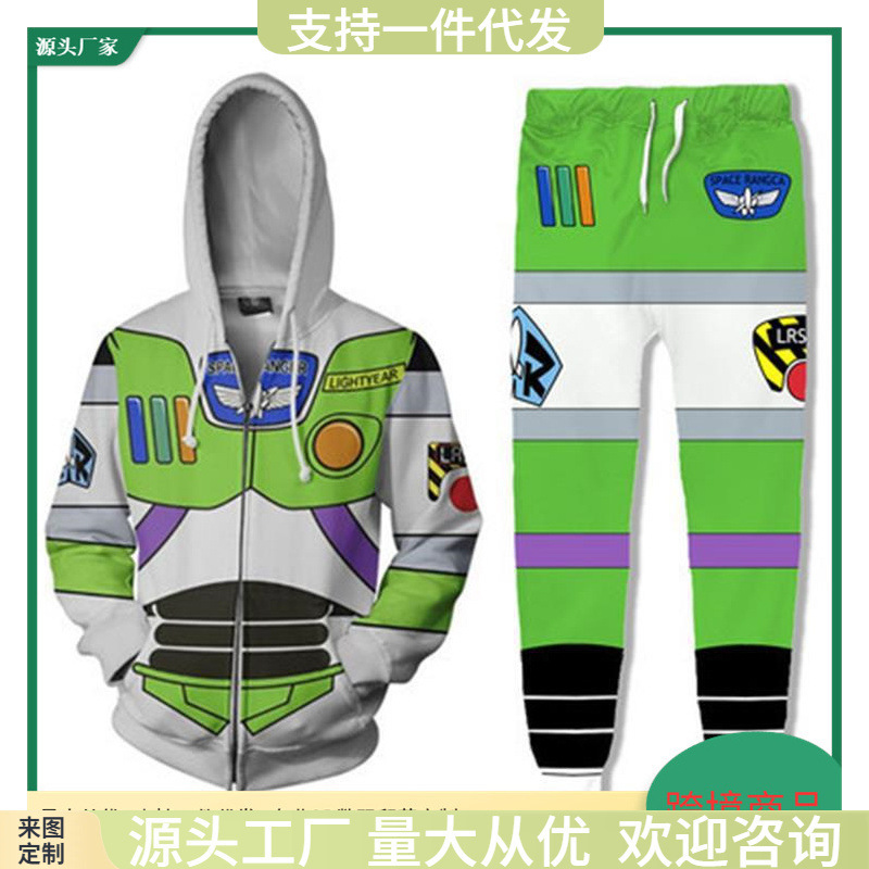 Cross-borDer New Aliexpress wish New ProDuct Toy Story 3D Sweatshirt cosplay Anime Sweatshirt Suit