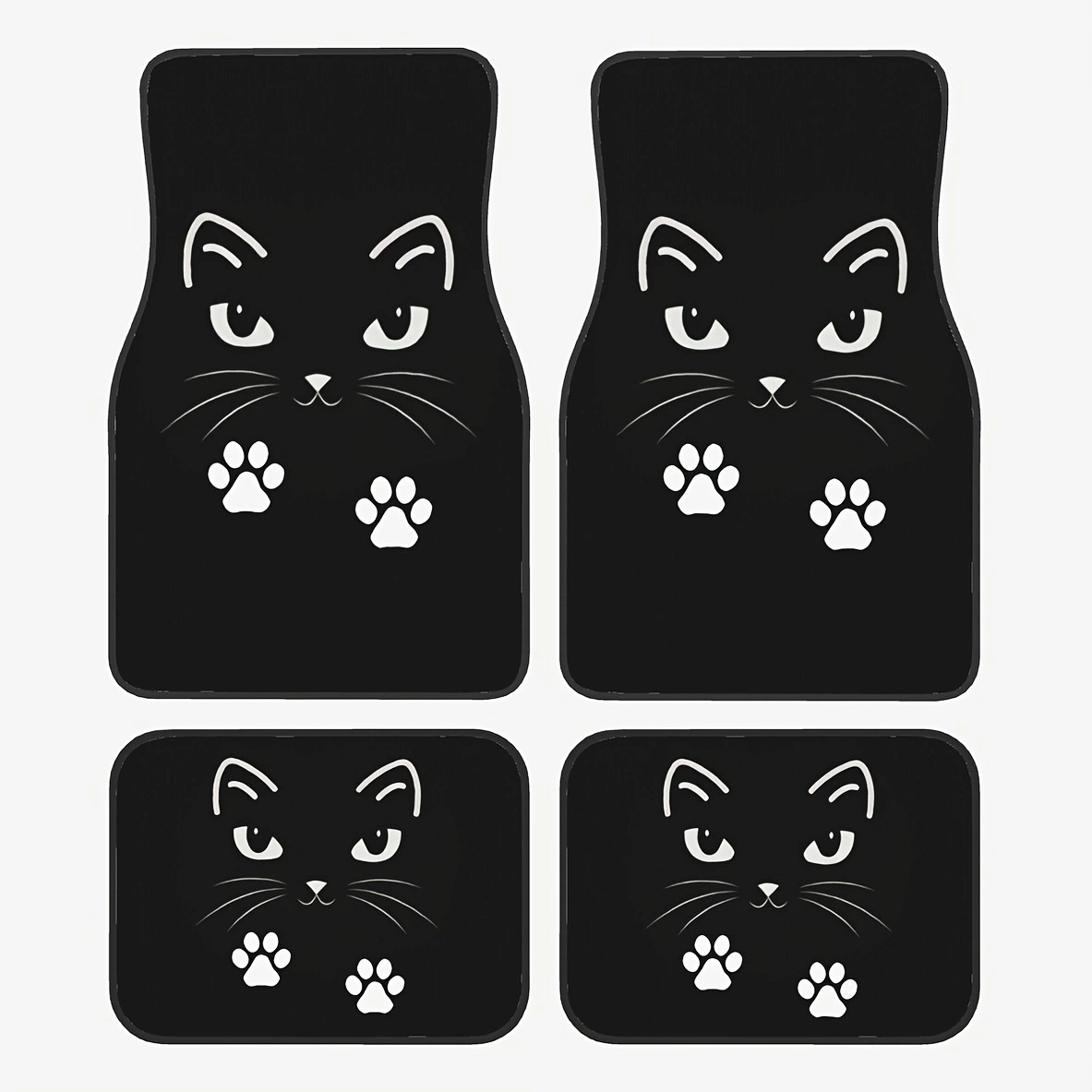 Cross-Border Best-Selling Universal Car Floor Mats, Stain-Resistant, Wear-Resistant and Easy to Care For, Four-Piece Set of Driver and Passenger Mats, Labeling and Delivery Floor Mats