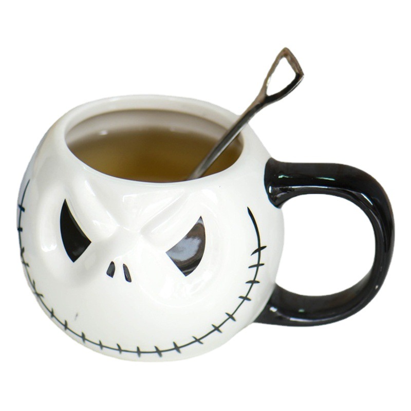 Taza de cerámica con diseño de Halloween Jack Cat, taza de cerámica personalizada para Navidad, taza de café de calabaza, taza de agua, cuidadosamente seleccionada