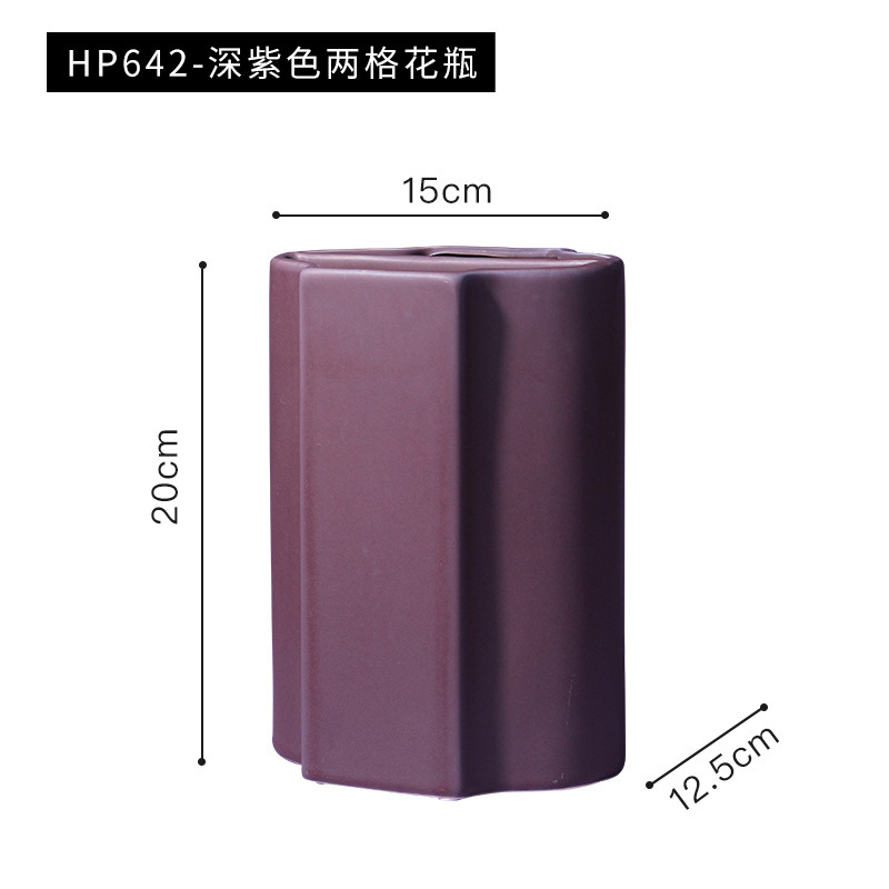 Estilo nórdico arte cerámica Morandi florero colorido creativo salón comedor flor seca arreglo de flores TV decoración del gabinete