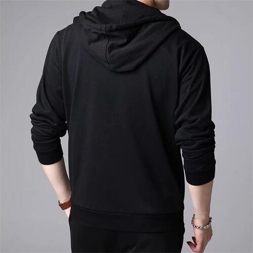 Stylish and trendy men's hoodie sweatshirt for spring and autumn, unisex, loose and versatile, zippered, for young men
