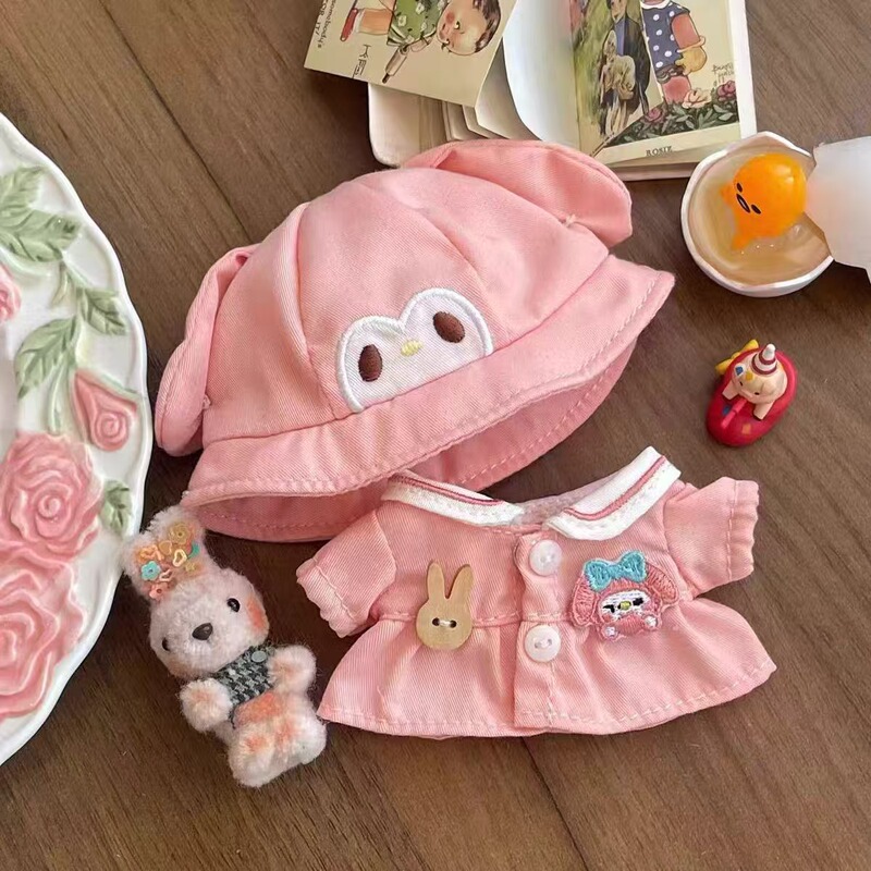 新しい送料無料ベビー服 17cm labubu かわいいラブブ綿人形無属性幼稚園スーツ服|undefined