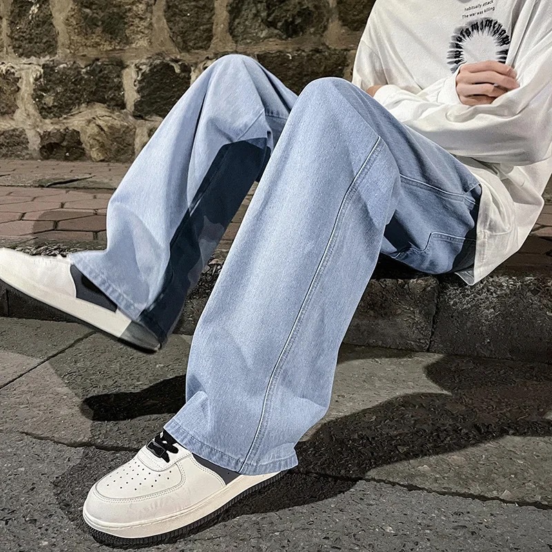 Men's Clothing Men's Retro Style Loose Straight Leg Casual Jeans Trendy Style Summer For Formal & Casual For Men_mkmklike.com