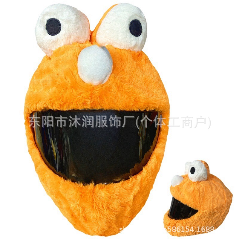 Funda protectora de casco divertida con personalidad de punto transfronterizo, máscara de ciclismo, accesorios de decoración de motocicleta, conejo, tiburón, tres ojos