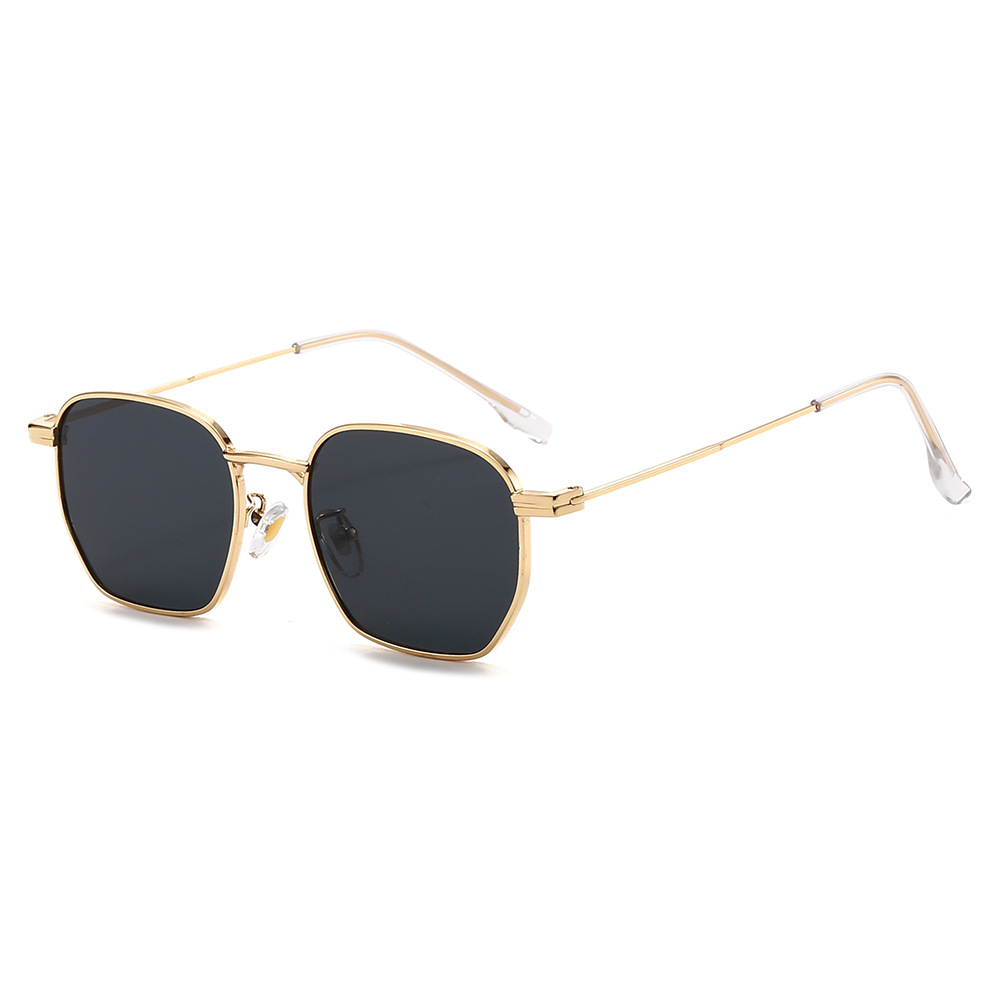 New Fashion Metal Sunglasses Women's Retro Anti-UV Sunglasses Ins Korean Style Trendy Square Plain Glasses New Fashion Metal Sunglasses Women's Retro Anti-UV Sunglasses Ins Korean Style Trendy Square Plain Glasses