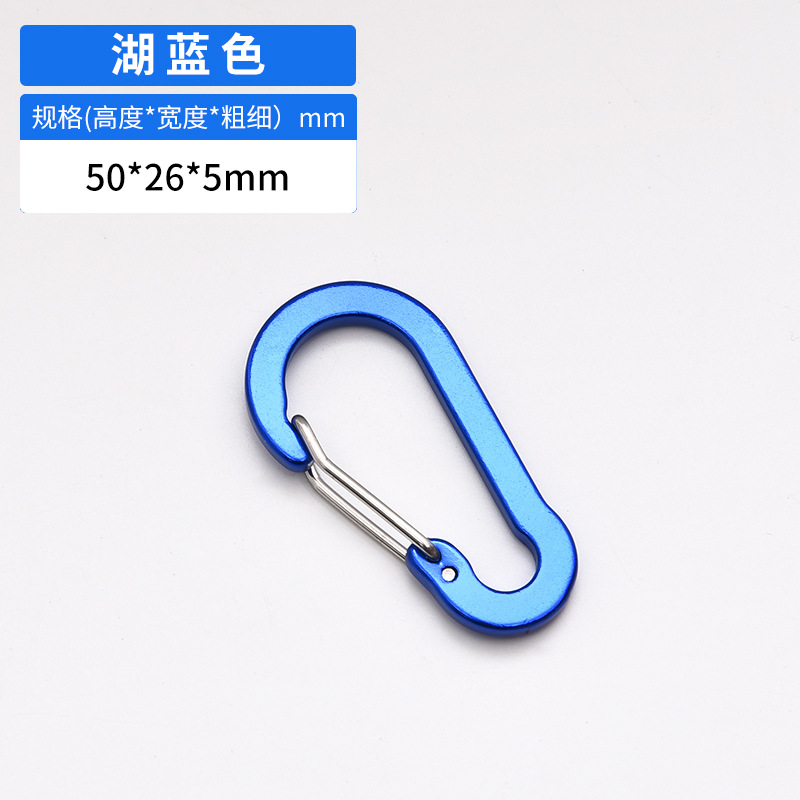 Fabricante al por mayor de mosquetones en forma de S n.° 5 de acero inoxidable con resorte para mochilas, hebilla de aleación de aluminio tipo calabaza, accesorios para exteriores.