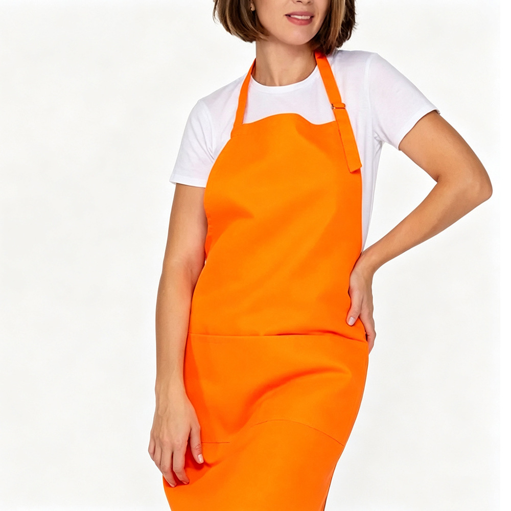 Delantal con Cuello Halter de Poliéster Antimanchas para Panadería y Cocina
