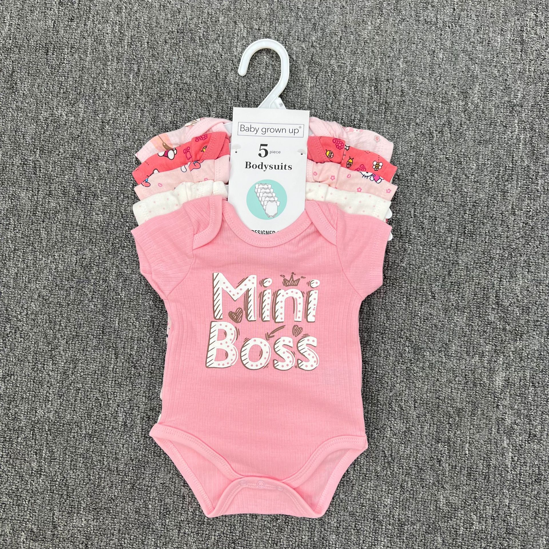 Mono de bebé para gatear, conjunto de cinco piezas de manga corta, 5 bodies versátiles para comercio exterior