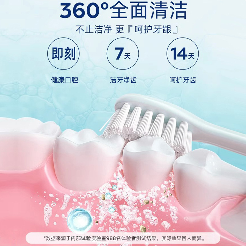 プロバイオティクスの歯の粉は、明るい白の洗浄ブラシの歯の粉を塗って、黄色の規格品の益生菌の歯の素の明るい白の歯の粉に行きます。|undefined