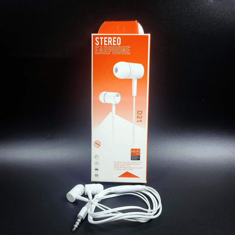 Comercio exterior transfronterizo L29/D21/U19 auriculares estéreo con cable con micrófono fábrica directa de pelo en stock suministro