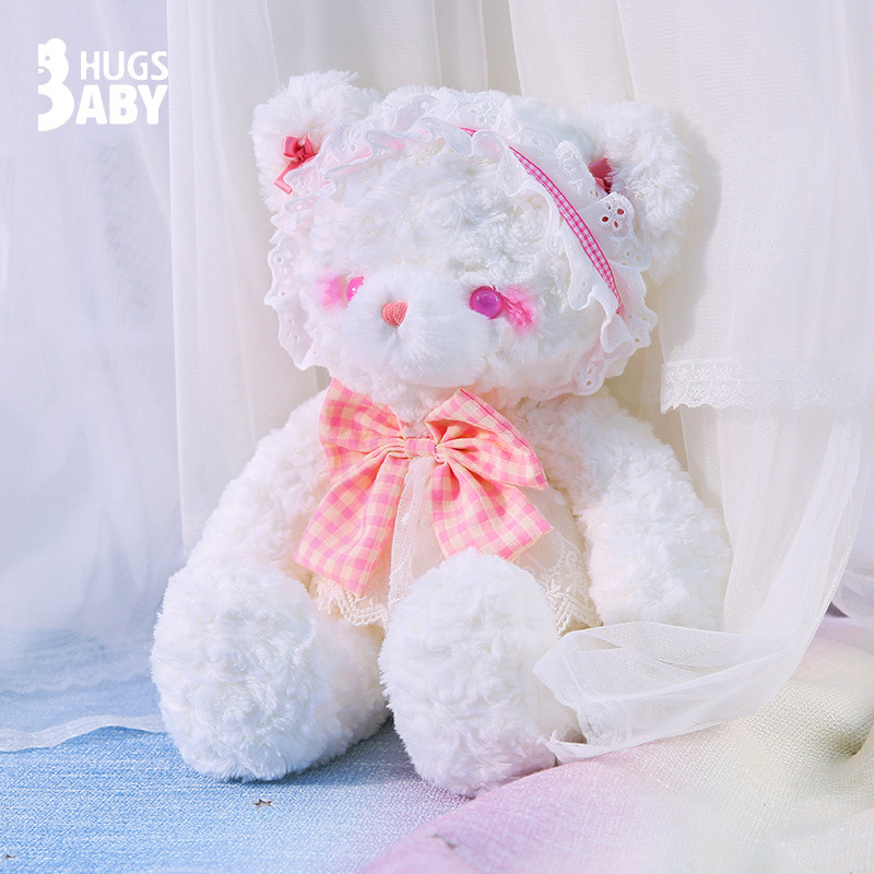 Abrazo bebé genuino Lolita conejo muñeca cinta pajarita oso de peluche de juguete animal muñeca de trapo regalo